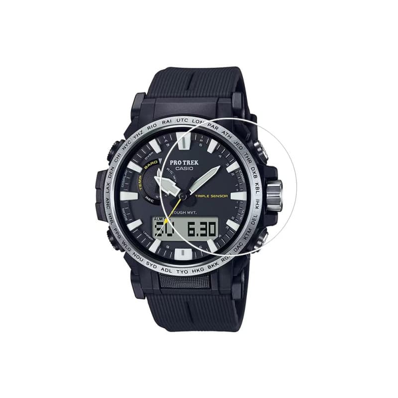 Zshion Screen Protector Compatible with CASIO PROTREK PRW-61 Series,2.5D 9H Hardness Tempered Glass Protective film