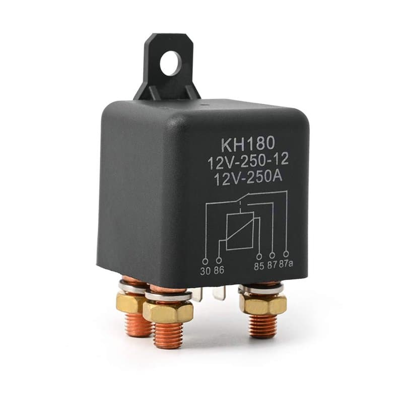 Ehdis Relais 5 Broches 12 V 250 A Courant Continu/Contacts Repos Travail - Bobine 12v 60 Ohms Sans Polarité