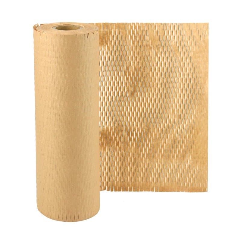QWORK® 30 cm x 50 m Papier nid d'abeille, 80 g/㎡, papier emballage, Alternative au film à bulles, pour emballer des cadeaux et d