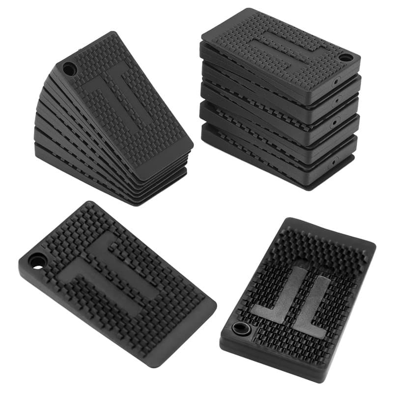 QWORK® 40x Cale Caoutchouc pour Nivellement, Niveleurs de Meubles Polyvalents