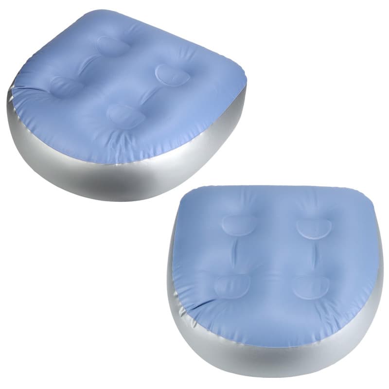 QWORK® 2 Pièces Coussin de Siège Gonflable, Coussin Spa, Coussin Baignoire avec 4 Ventouses