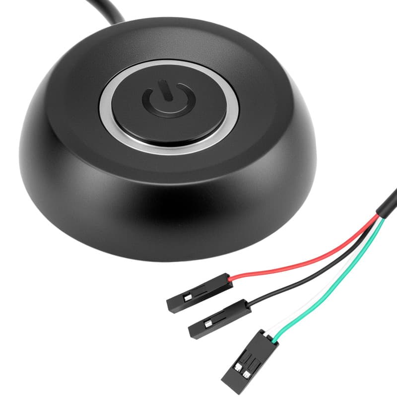 QWORK® Interrupteur d'alimentation Externe pour PC avec écran LED, Interrupteur d'alimentation Externe de démarrage à Distance p