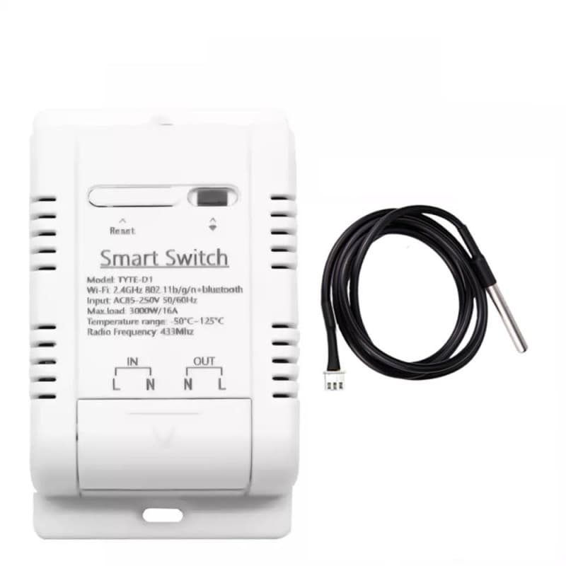 MHCOZY WIFI Temperature Controller Sensor, Tuya app Remote Control 16A Smart Switch with Energy Monitor, Works with Alexa Google