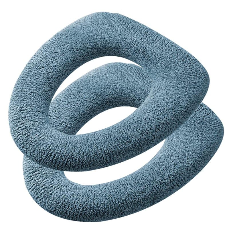 AOOTUERL Lot de 2 housses de siège de toilette plus épaisses – Tissu doux, épais, extensible, lavable, installation facile, hous