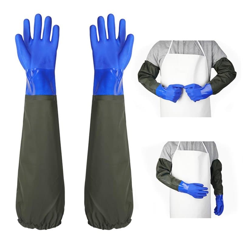 Roysmart Gants de bassin longs, imperméables, résistants aux solutions acides et alcalines, en polyuréthane, résistants aux acid