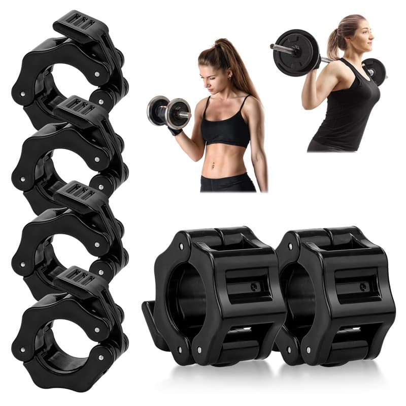 Kigniote Lot de 6 Collier Bague de Serrage Haltères de 30 mm, Clips de Collier d'Haltères Plastique Colliers de Blocage d'Haltèr