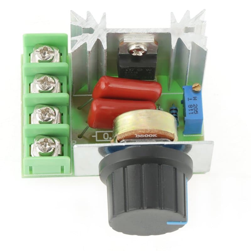 Contrôleur de Vitesse du Moteur AC Régulateur de Tension Gradateurs LED 2000W AC 50-220V 25A