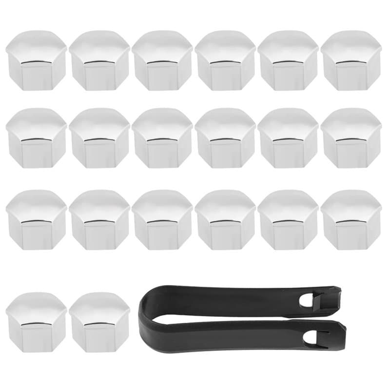20pcs Écrou de Roue de Jante, Keenso Bouchon à Vis Couvre Capuchons Protection Hexagonal Universelle Coque Moyeu de Pneu 17mm Co