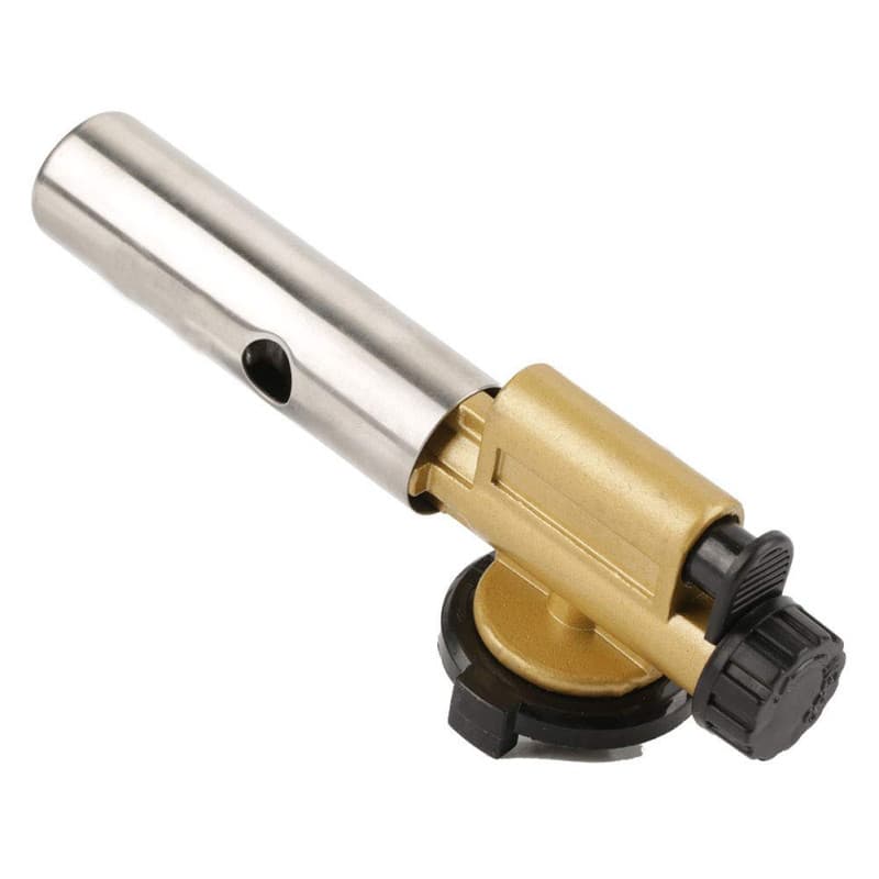 Torche à Gaz Chalumeau de Cuisine Torche de Soufflage de Flamme Pistolet pour Cuisson Barbecue Camping Randonnée Soudage, Tempér