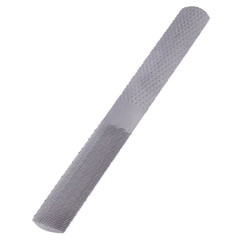 Akozon râpe en acier, 4 en 1 Lime à râpe plate en acier de 8 po / 200 mm Outil de travail à bois demi-rond pour menuiserie