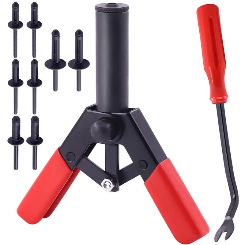 Mardatt Lot de 42 rivets en plastique avec 40 rivets aveugles en nylon de 4 tailles et 1 outil de retrait de fixation en bonus,