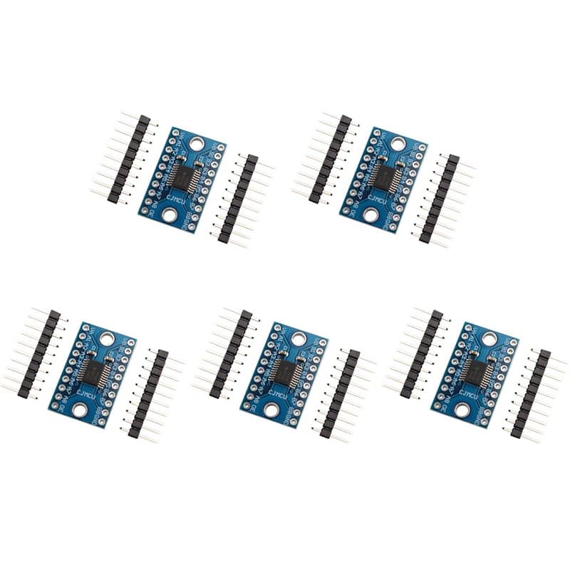 HALJIA TXS0108E Lot de 5 convertisseurs de niveau logique 8 bits haute vitesse Full duplex 8 canaux Compatible avec Arduino