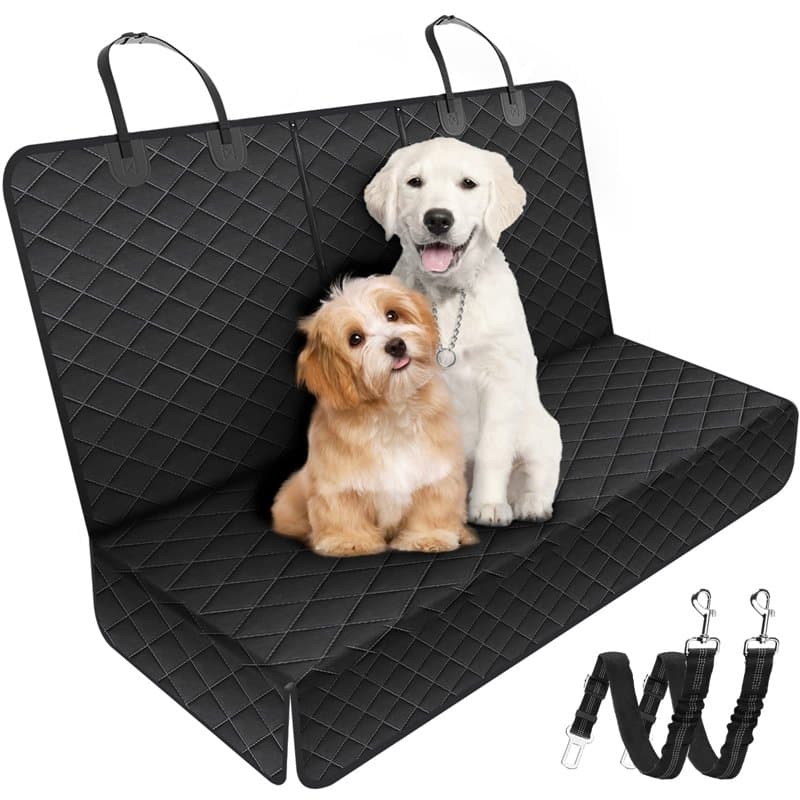 UIHOL Housses Protection de Siège Voiture pour Chien, Protège Siège Arrière Chien avec Fenêtre de Visualisation, Imperméable Pro