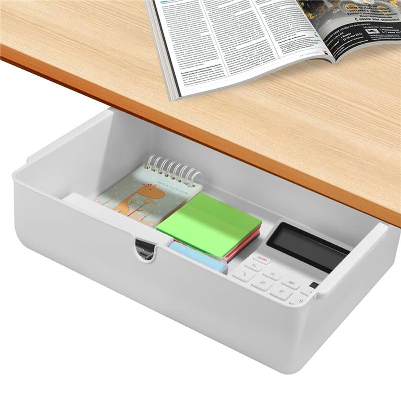 Tiroir Sous Bureau, Organiseurs de Tiroir, Auto Adhésif Rangement Sous Bureau, Cachée Tiroir Sous Meuble, Boîte de Rangement Sou