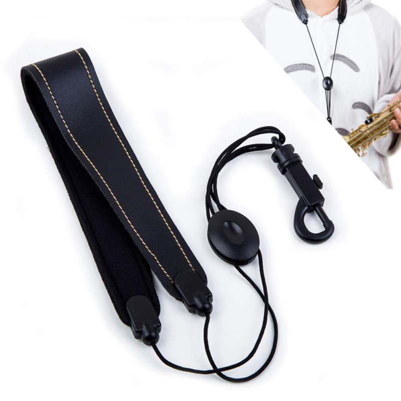 Sangle de saxophone, civière de saxophone, sangle de saxophone, sangle de cou de saxophone rembourrée réglable, sangle de saxoph