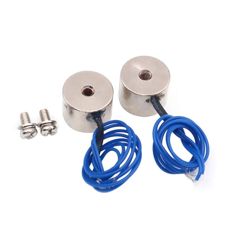 Namvo KK-P20 Lot de 2 aimants à aspiration, 3 kg, 12 V CC, pour levage, électro-aimants, pour soulever