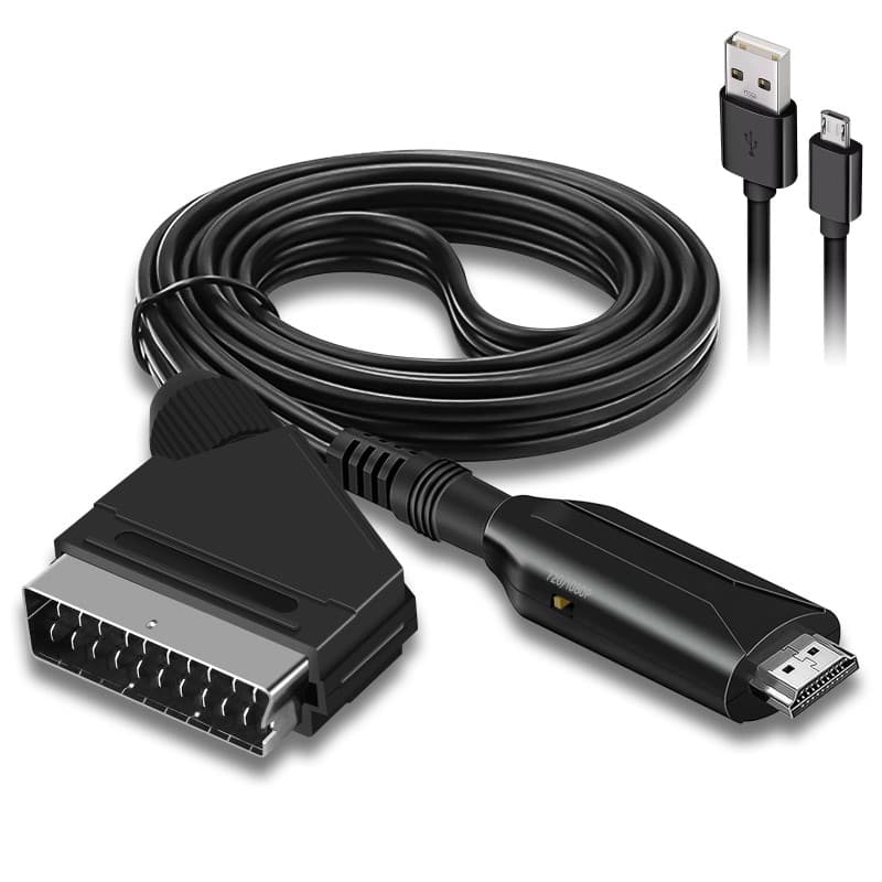 Convertisseur Péritel vers HDMI, Adaptateur Peritel HDMI pour TV, Convertisseur SCART vers HDMI, Scart vers Hdmi Convertisseur,