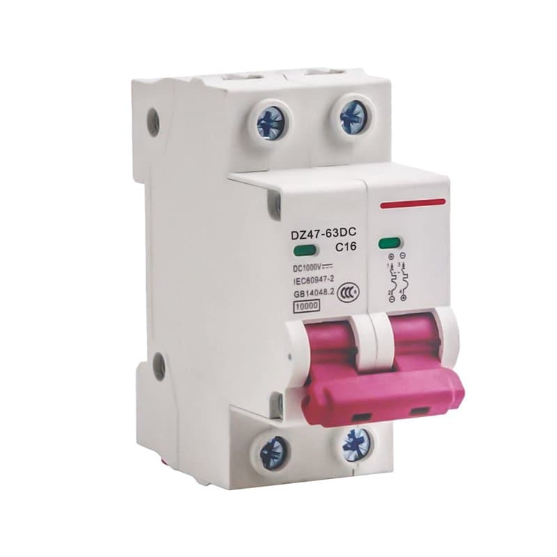 Disjoncteur Miniature Photovoltaïque 2P DC: 1000V 16A Disjoncteur DC Miniature, Disjoncteur De Sécurité, Miniature Disjoncteur P