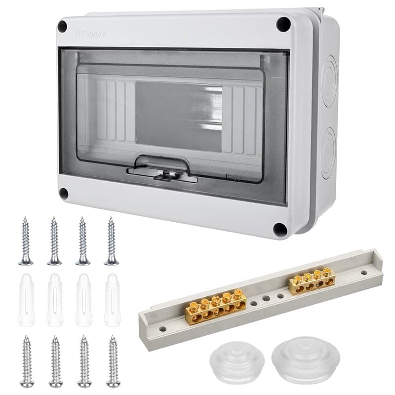 Coffret Electrique Etanche Exterieur: Boîte Etanche Electrique Exterieur IP65, Tableau Electrique 1 Rangée Etanche 8 Modules, Bo