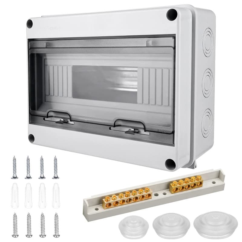 Coffret Electrique Etanche Exterieur: Boîte Etanche Electrique Exterieur IP65, Tableau Electrique 1 Rangée Etanche 12 Modules, B