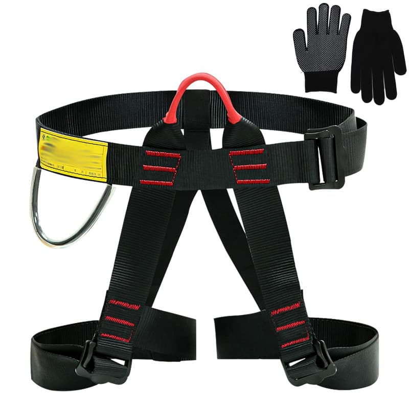 Nizirioo Harnais D'escalade,Baudrier Escalade Avec Gants,Harnais Élagage Ceinture De Sécurité,Harnais Guide Demi-Corps Pour Homm