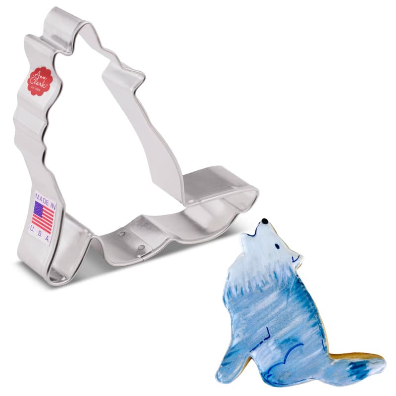 Ann Clark Cookie Cutters Emporte-pièce loup hurlant 10,2 cm fabriqué aux États-Unis