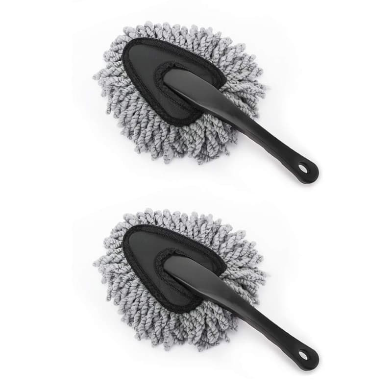 MoKo Lot de 2 brosses de Nettoyage en Microfibre Super Douce pour Tableau de Bord de Voiture, Moto, Tableau de Bord, Grille d'aé