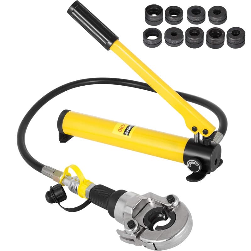 VEVOR Pince à Sertir Hydraulique Forme TH/V 12-28/16-32 Kit de Pince de Sertissage Multicouche Force de Pression 6 T Sertisseuse