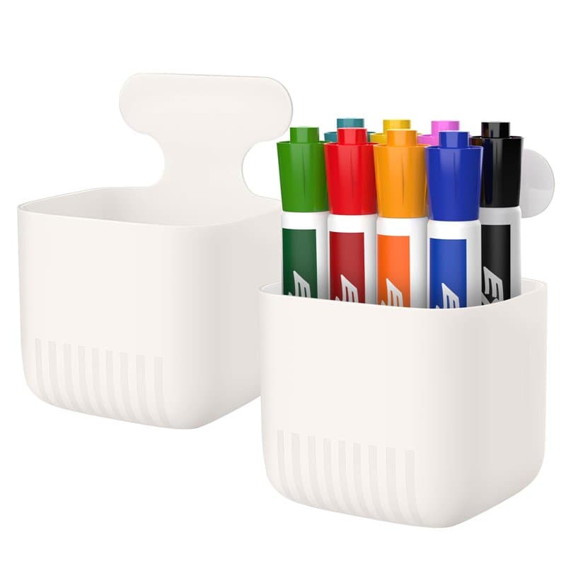 MoKo 2 Pack Porte-marqueurs Magnétiques Effaçables à Sec, Porte-marqueurs Magnétiques pour Tableau Blanc, Porte-stylos Magnétiqu