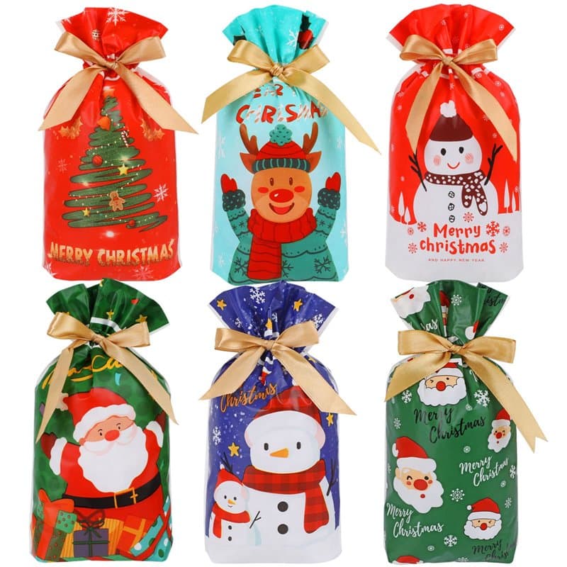 HOWAF 30pcs Sacs Cadeau Noël, Pochette et Sachet pour Bonbons Chocolats, Biscuits - Emballage pour Mariage, Anniversaire, Fête e