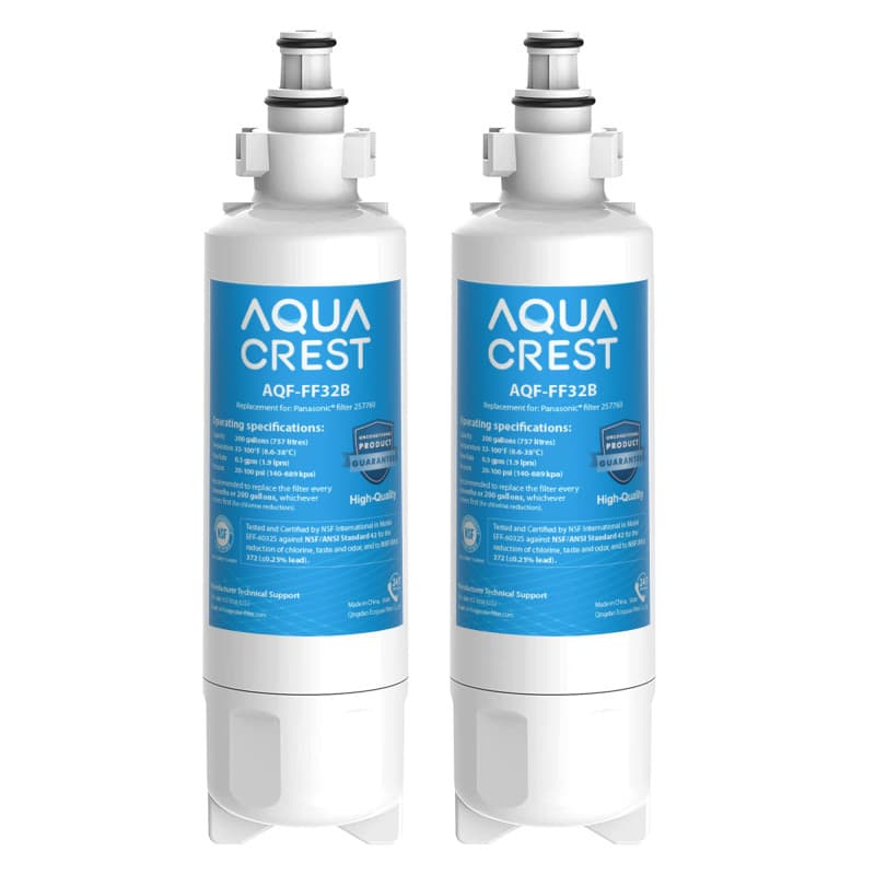 AQUACREST 257760 Filtre à Eau pour Réfrigérateur, Compatible avec Panasonic CNRAH-257760, 125950 NR-B53V1 NR-B53V1-WB/X1D NR-BG5