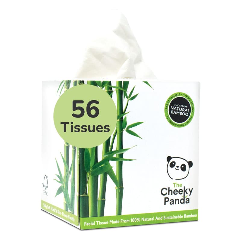 The Cheeky Panda Boîte de 56 mouchoirs pour le visage 100 % en bambou