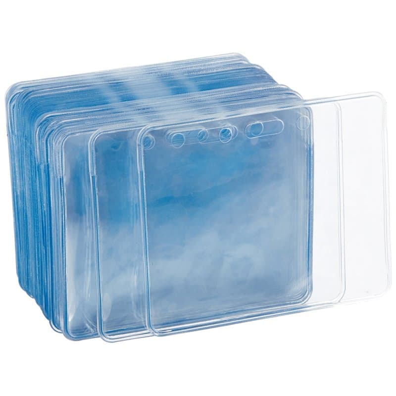 Amazon Basics Lot de 50 porte-badges, format horizontal, transparent