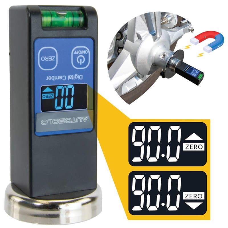 Appareil de mesure numérique de chute et de suivi - Outil d'alignement de roue de précision avec écran LCD et base magnétique po