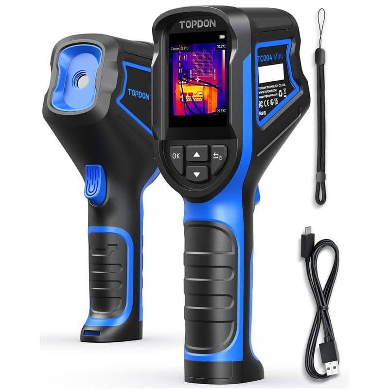 TOPDON TC004 Mini Camera Thermique Infrarouge, 240x240 IR Résolution Camera Infrarouge, 15 Heures d'Autonomie, -20°C à 450°C, 25