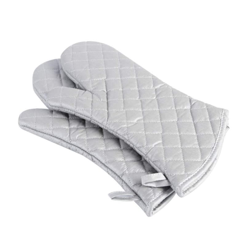 Voarge Gants en coton avec revêtement argenté - Résistants à la chaleur - Pour le four, la maison, la boulangerie, le four et le