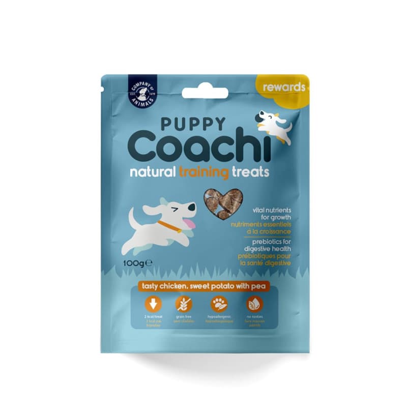 Coachi Friandises Naturelles pour Chiots - Friandises sans Céréales, Saines et Hypoallergéniques. Friandises Moelleuses Faciles