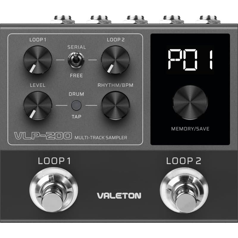 Valeton Échantillonneur multi-pistes VLP-200 – Deux boucleurs complets et une variété de motifs de rythme de batterie