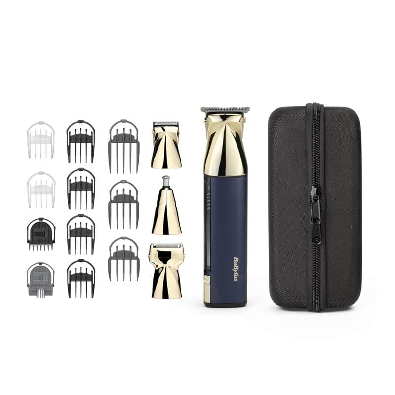 BaByliss Super-X Metal Series Tondeuse multifonction 15 en 1 (doré/bleu)
