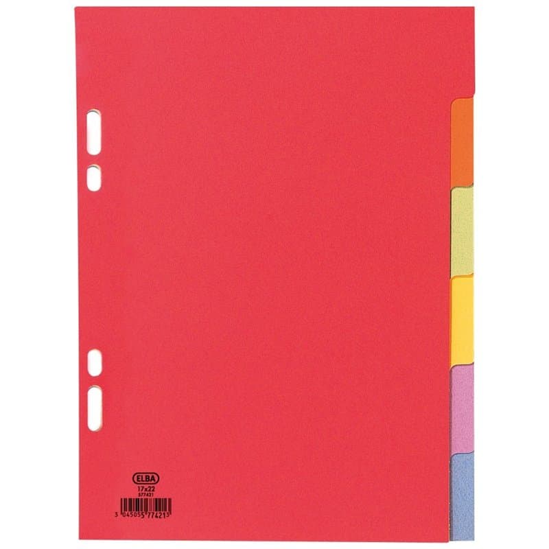 ELBA Jeu intercalaire pour classeur à anneaux 170 x 220 mm