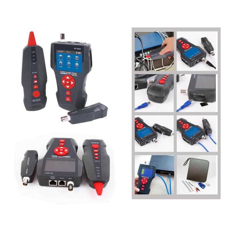KALEA-INFORMATIQUE Testeur Professionnel pour câble réseau RJ45 RJ11 USB BNC. Pour : Mesure, cartographie, repèrage, test PoE et