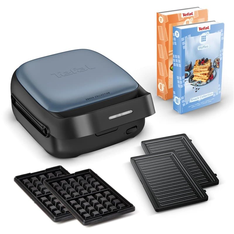 Tefal Snack Collection, Appareil à gaufre et croque-monsieur, 20jeux de plaques disponibles, Recettes sucrées et salées, SW8674F