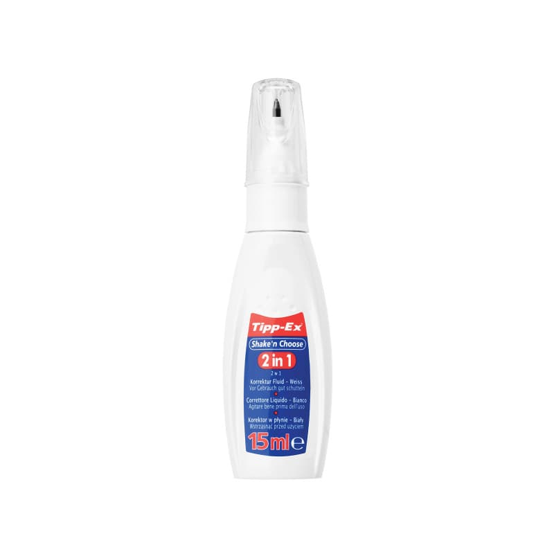 Bic Stylo correcteur Tipp-Ex ® Shake n Choose 2 en 1, 15 ml, Blanc