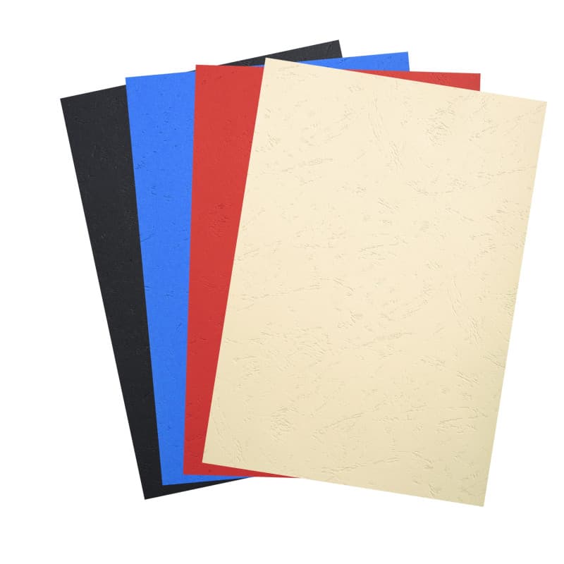 EXACOMPTA Paquet 100 plat de couverture A4 FOREVER, grain cuir 270g, coloris assortis