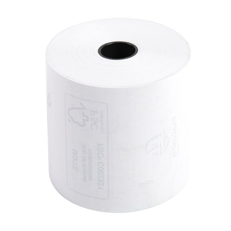 Exacompta - Réf. 40347E - Paquet de 10 bobines pour tickets de caisse et carte bancaire 57x60 mm - 1 pli thermique 55g/m² sans B