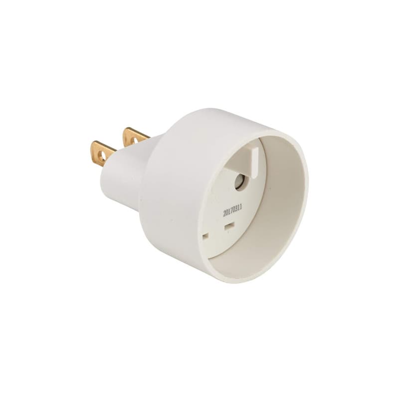 DEBFLEX - Adaptateur France/USA - Adaptateur de Voyage 2 Pôles 10/16A - Pour Brancher Fiche Française sur Prise Américaine - Bla