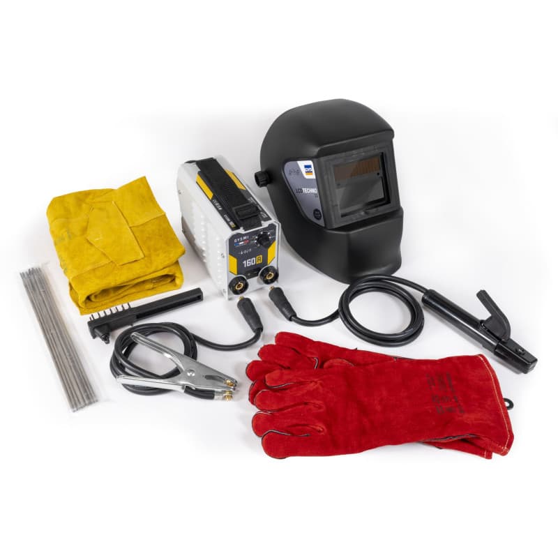 GYS, GYSMI 160A, Poste à Souder à l'Électrode Enrobée 160A Monophasé 230V (MMA), Avec Masque LCD TECHNO 11, Porte-électrode, Câb
