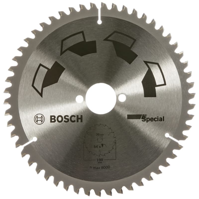 Bosch 1x Lame de Scie Circulaire Special (pour Bois, Métaux non ferreux, Plastique, Ø 190 x 2.5/1.8 x 30 mm, 54 Dents, FT, Acces