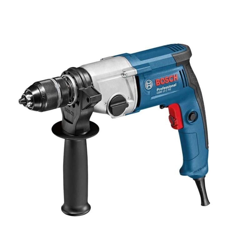 Bosch Professional Perceuse 2 Vitesses GBM 13-2 RE (750W, Couple maxi. 39,5/12,5 Nm, Pack accessoires, Boîte en carton) 06011B20