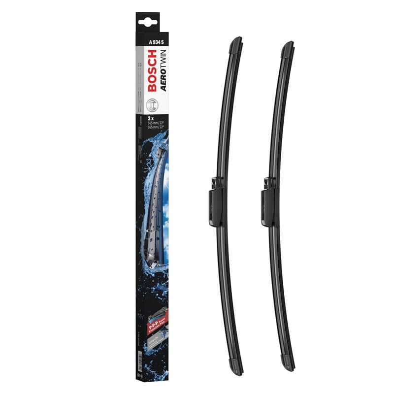 Bosch Balais d'Essuie–Glace Plats Aerotwin A934S, Longueur: 550mm/550mm – 1 Paire de Balais avant